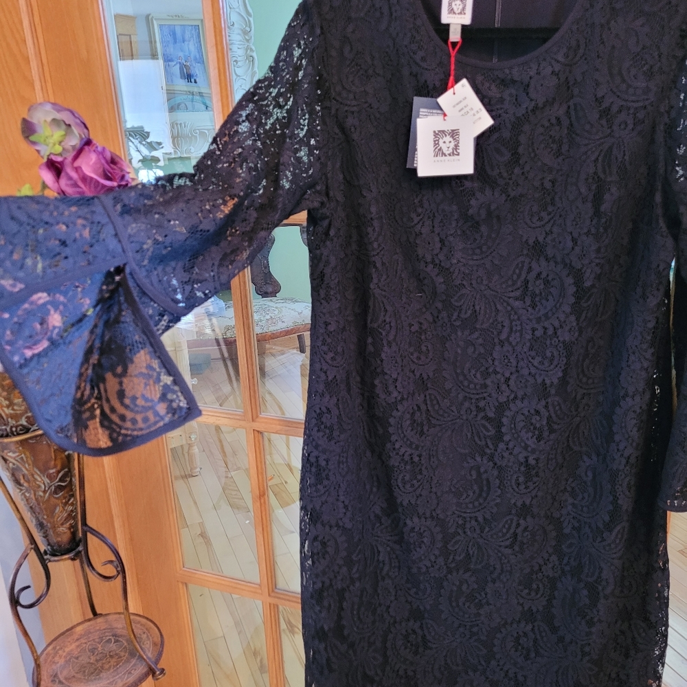 Anne Klein Lace dress NWT bell sleeves